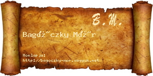 Bagóczky Mór névjegykártya